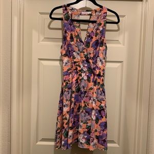 Lush Pink Floral Print Dress